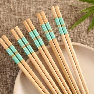 Home Bamboo Chopsticks High-End Anti-Mold Chopsticks Non-Slip Durable Chopsticks Chinese Printed Bamboo Chopsticks One Person Commercial Tableware Factory