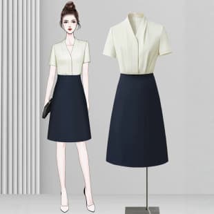 Professional Blouse Women Fashion V-Neck Top Formal Undershirt Short Sleeve Work Shirt Suit Summer