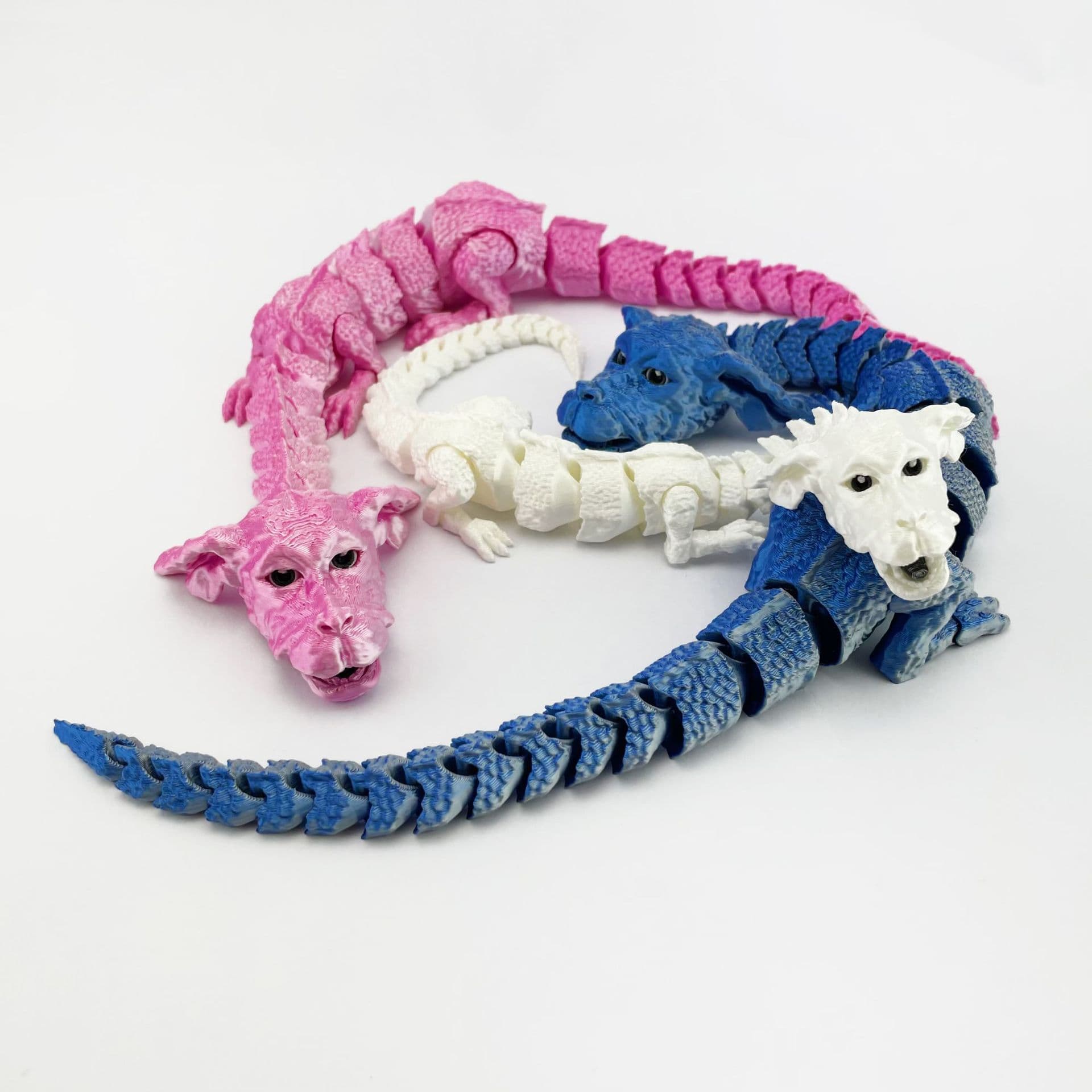 3D Printed Lucky Dragon Dog, Cross-Border Hot Selling Trending New Dragon King Craft Toy Chinese Dragon Ornament TK