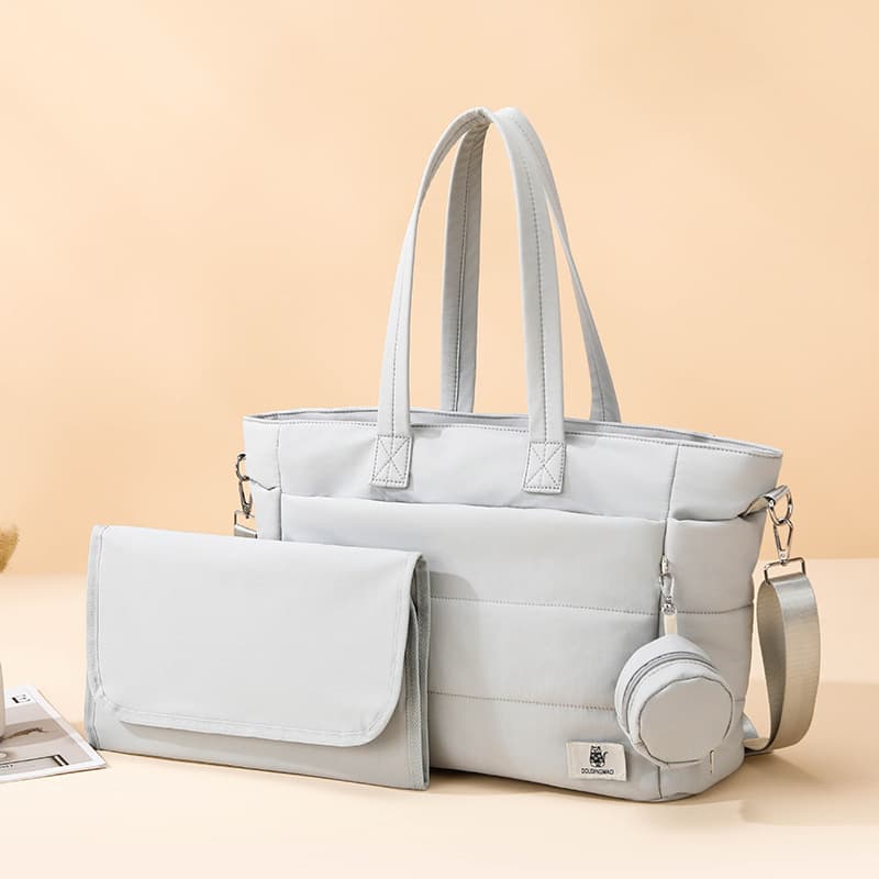 New Foreign Trade Minimalist Tote Bag Women's Large Capacity Commuter Handbag Lightweight Oxford Cloth College Student Shoulder Bag