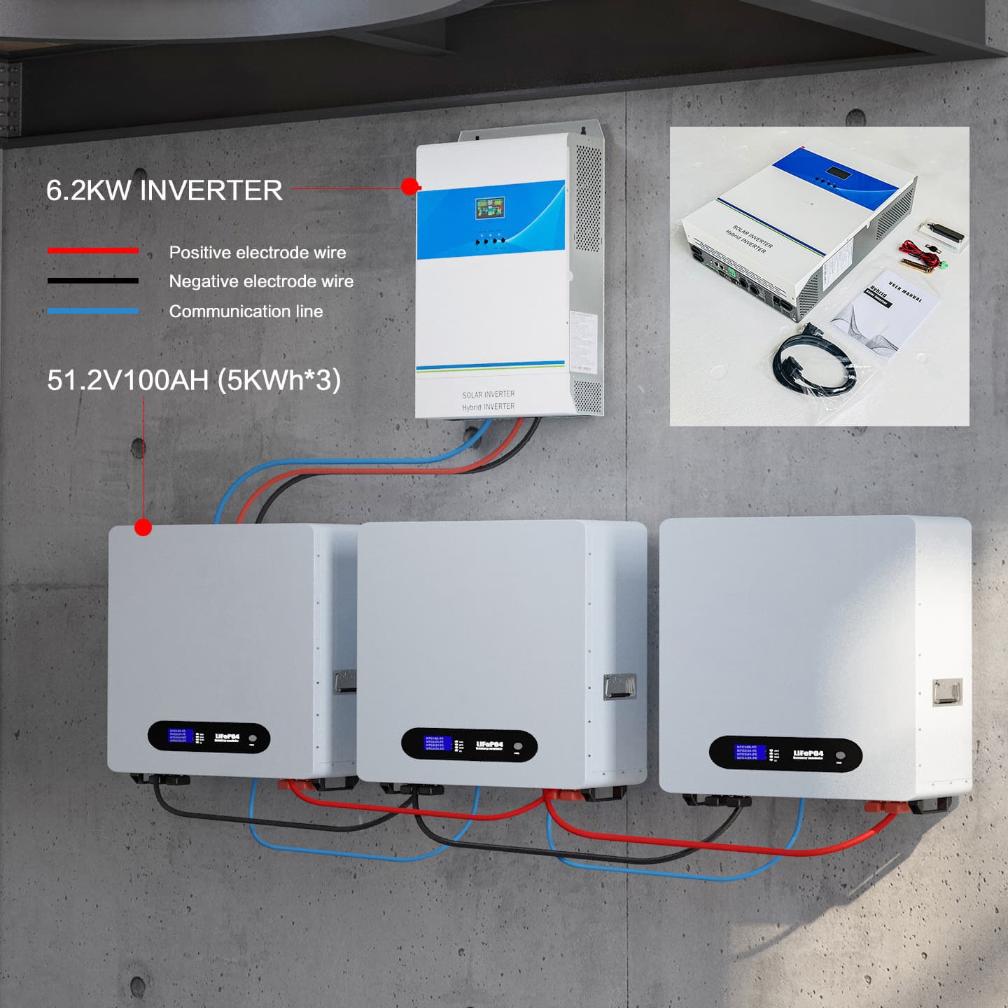 150ah home battery lithium solar battery solar 7.5kwh