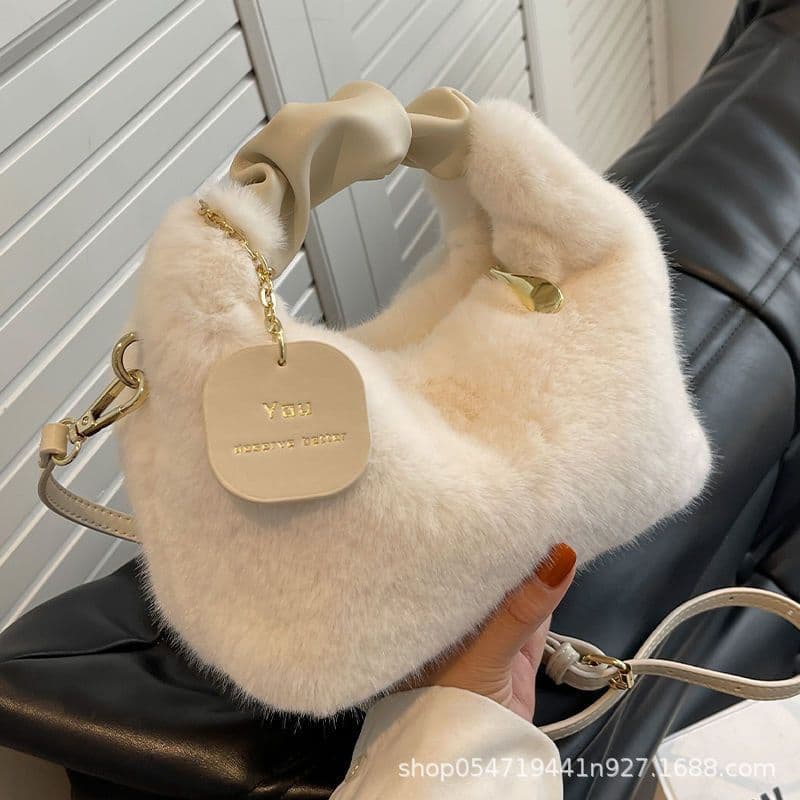 Premium Plush Handbag New Style Tote Bag Autumn Winter Trendy Versatile Niche Fashion Crossbody Small Bag