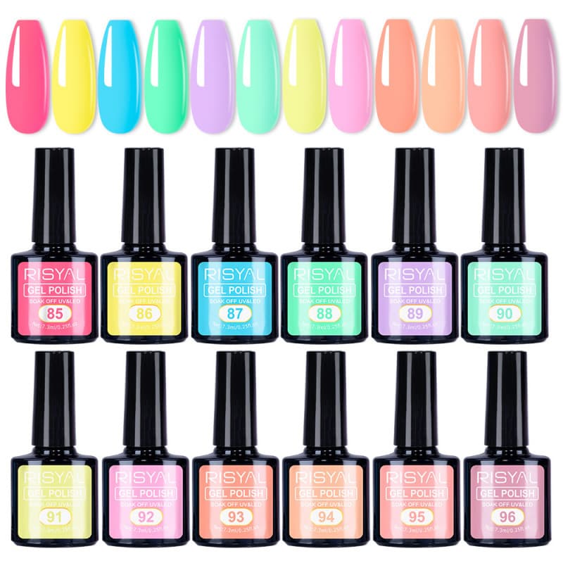 Cross-Border Nail Gel Wholesale Candy Macaron Color Gel Polish Nail Color Gel New Nail Gel