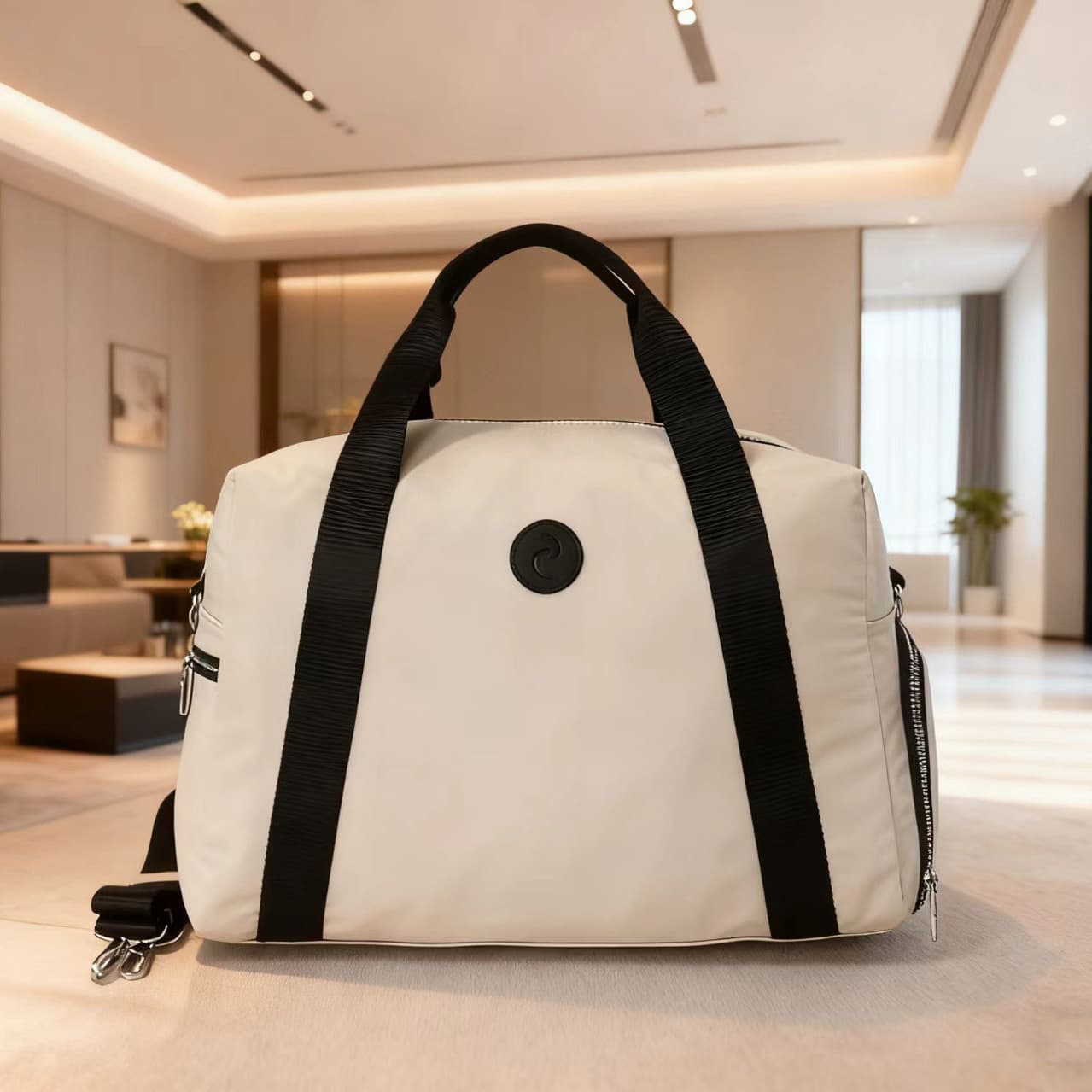 Trendy and practical trolley bag for short business trips, travel, crossbody, sports, and fitness; wet and dry separation design.