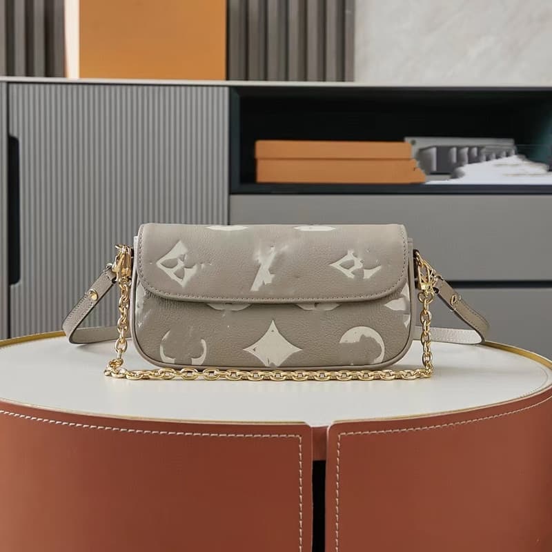 New Style Vintage Pattern Crossbody Bag Genuine Leather Premium Women's Bag Fashion Versatile Chain Shoulder Bag Underarm Women's Mahjong Bag