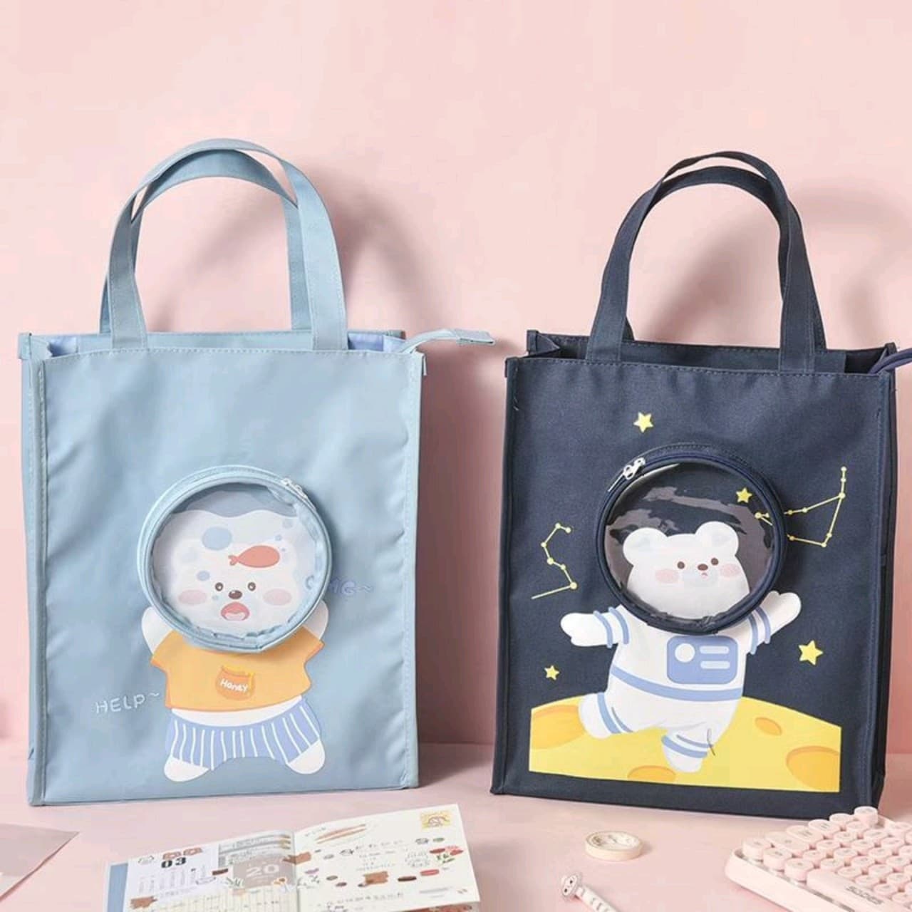 New Product Tote Bag Handheld Book Bag Canvas Bag Elementary School Student Use Art Bag Tutoring Bag Source Factory