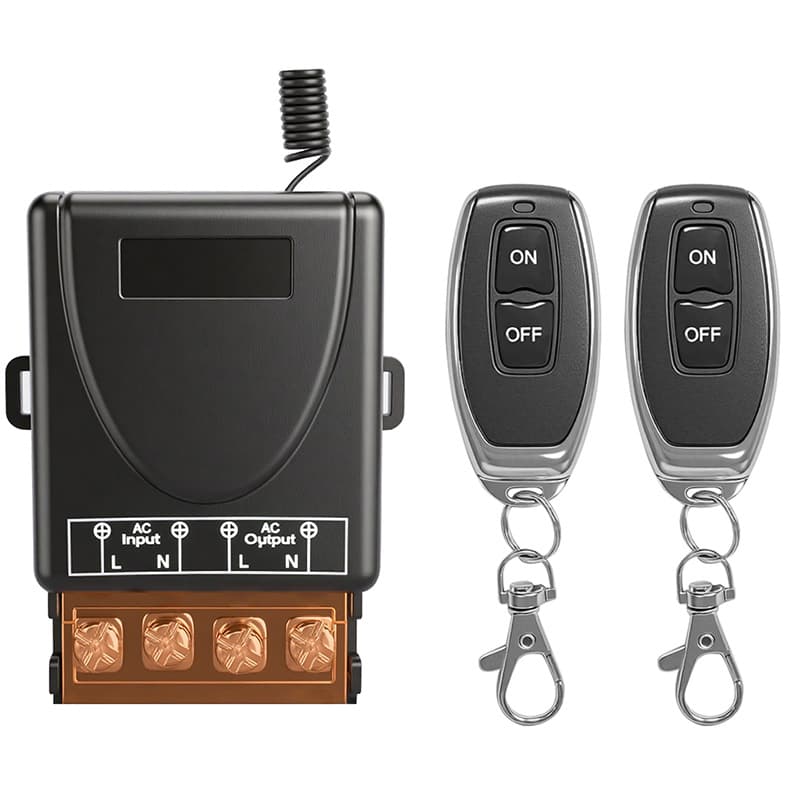 High-power 220V wireless remote control switch, water pump motor remote control switch, no-wiring light fixture remote controller