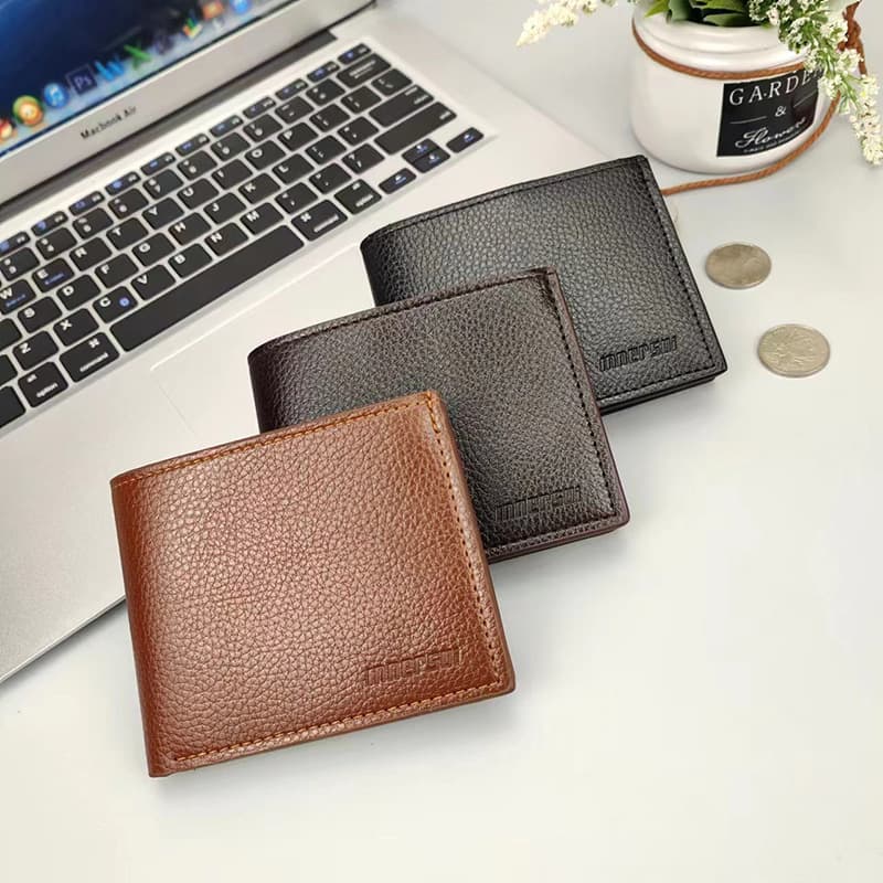 Men's Short Wallet Portable Coin Purse Classic Style Horizontal Wallet