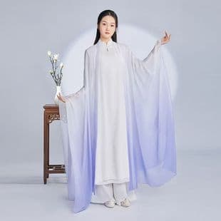 Zen Dance Clothing, Zen Meditation Wear, Zen Tea Attire, Ancient Style Fairy Performance Costume, Ethereal Gradient Guzheng Robe