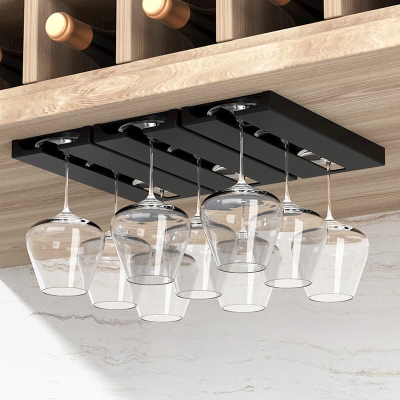 Kitchen Living Room No-drilling Wine Glass Rack Plastic Inverted Home High-footed Cup Wine Glass Hanging Display Rack