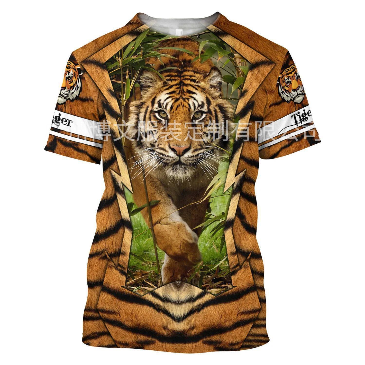 Cross-border printed versatile pullover top for men 3D short sleeve custom export T-shirt