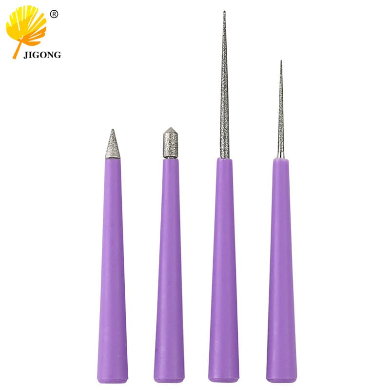 4-piece set reaming needle file pearl bead craft reaming needle DIY jewelry tool needle-shaped diamond file