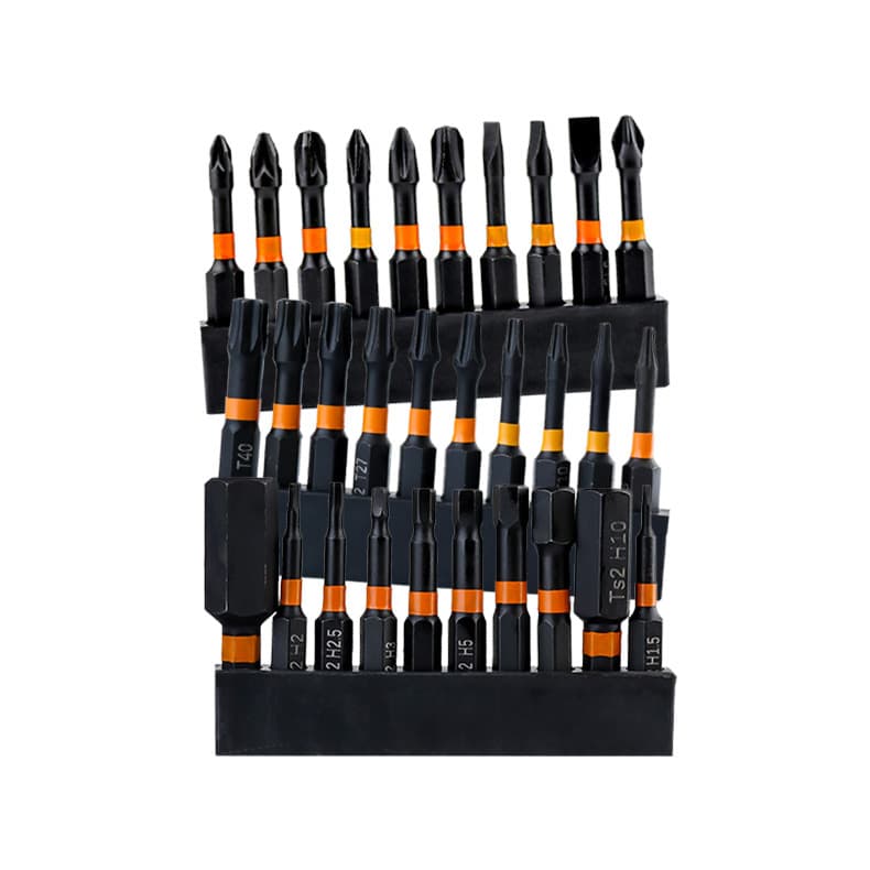 Electric Screwdriver 10-Piece Set with Phillips, Flathead, T-Type Torx, Black Hex Bits, Drill Driver Bits
