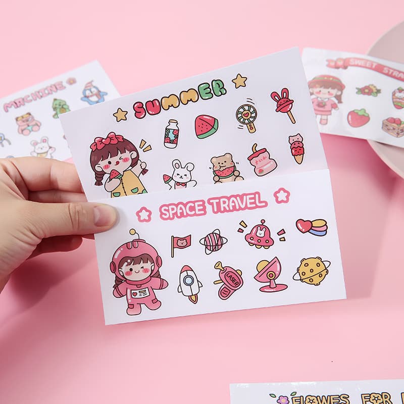 Cartoon Cute Decorative Sticker Creative Water Cup Decal Sticker Sealing Sticker