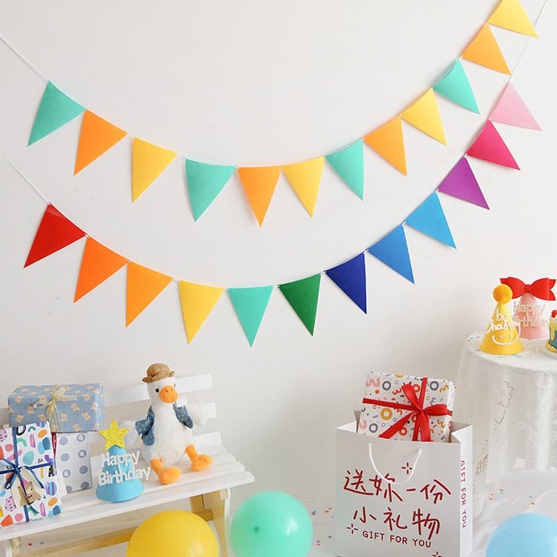 Felt Pennant Banner Birthday Party Decoration for Children's Room and Kindergarten Hanging Ornament Wholesale