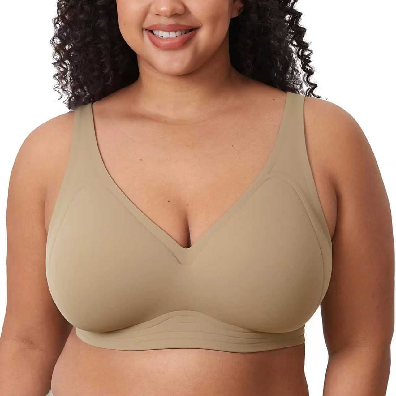 Plus Size Seamless Bra for Women, Big Chest Minimizer Push-Up Bra, Suitable for 200 lbs, Summer