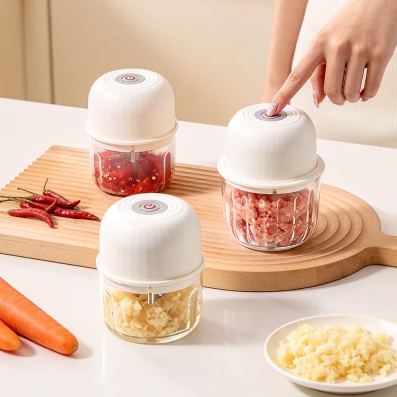 Electric garlic masher, garlic mincer, small household garlic mincer, meat mincer, garlic food supplement, garlic press