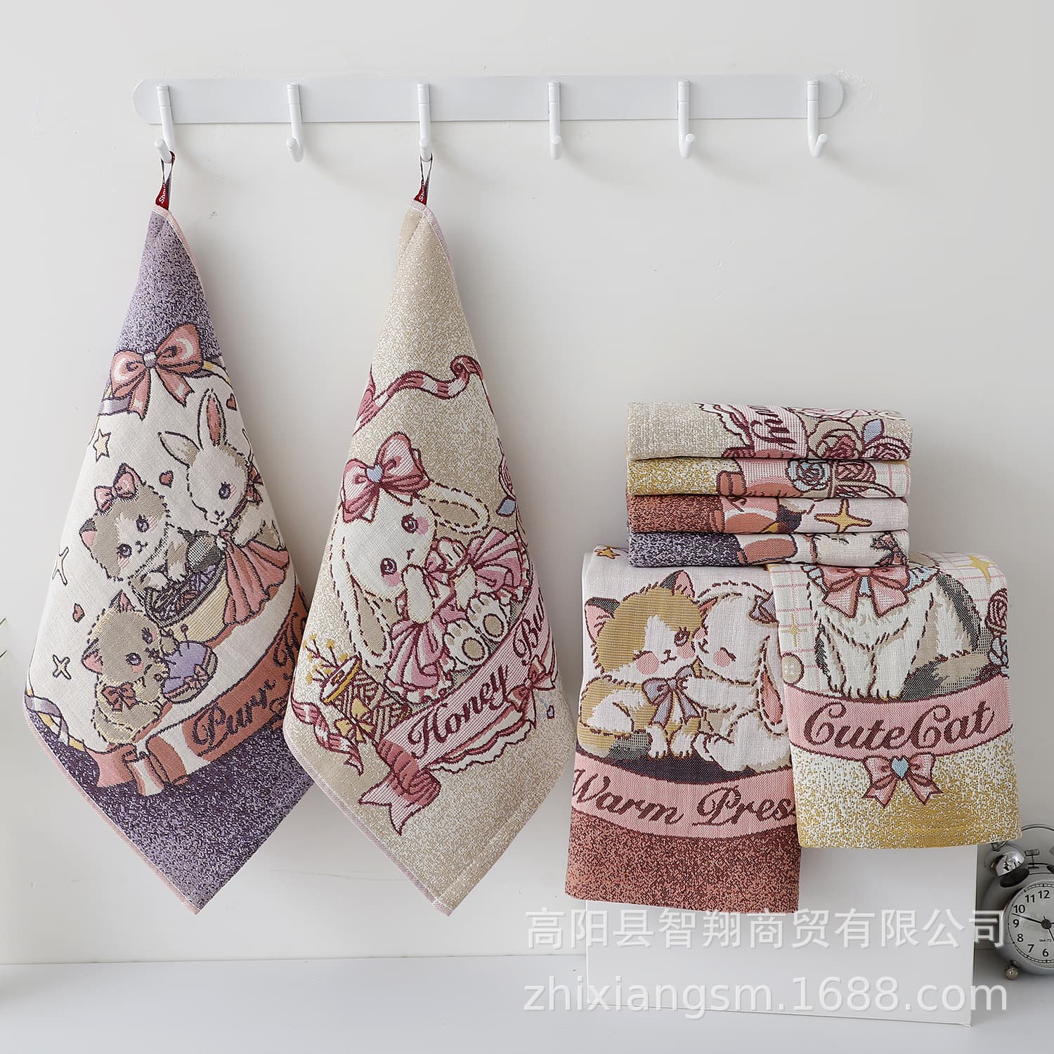 Pure Cotton Gauze Towel Four-Layer Gauze Square Towel Kindergarten Children's Cotton Square Towel Wholesale Export to Korea Dish Towel