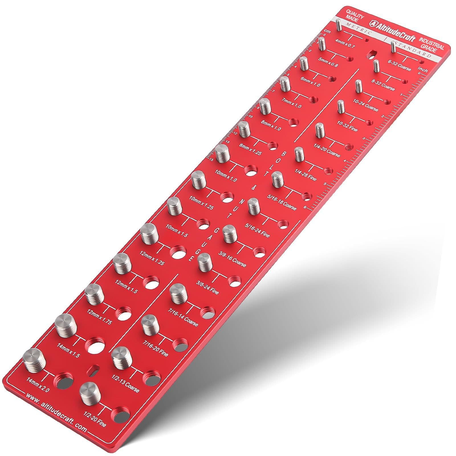 Cross-Border Exclusive Screw and Nut Thread Checker, Screw Measuring Gauge, Thread Gauge, American Standard