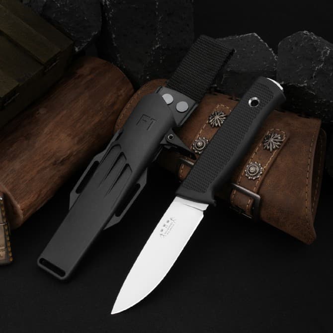 Fokkeni F1Nz Premium Edition Integrated Blade with K Sheath for Hiking and Camping, Multi-Functional Pocket Knife