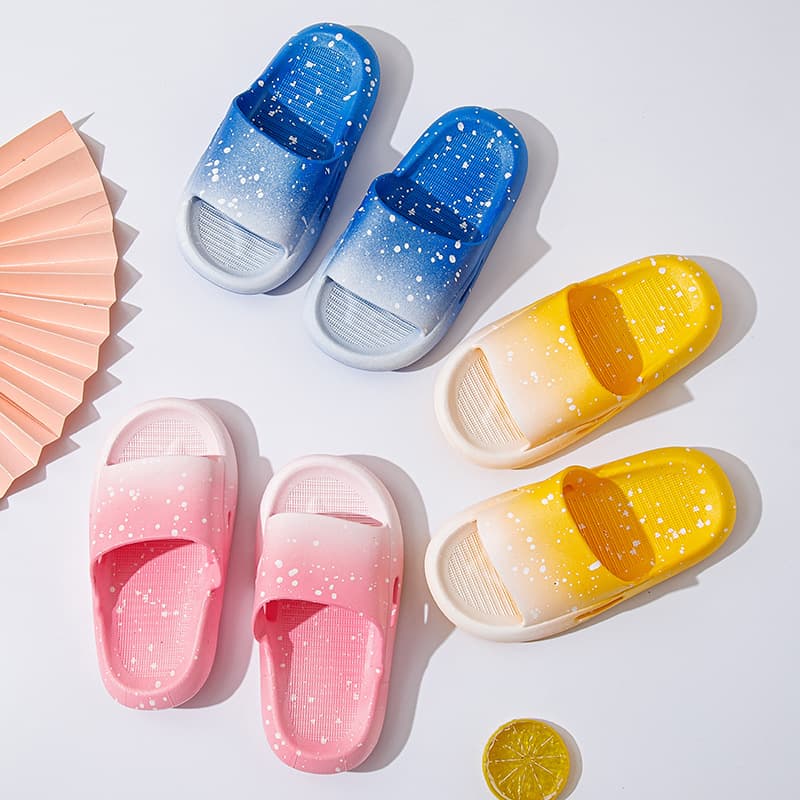 Summer Gradient Children's Slippers Boys Girls Indoor Outdoor Home Anti-slip Boys Slippers Kids Flip Flops Sandals