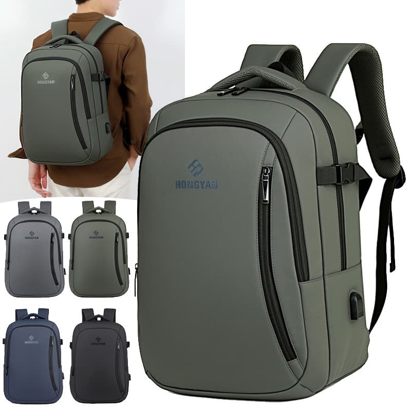 New Cross-border Men's Bag Simple Fashion Backpack Business Commuter Laptop Backpack High Appearance College Student Backpack