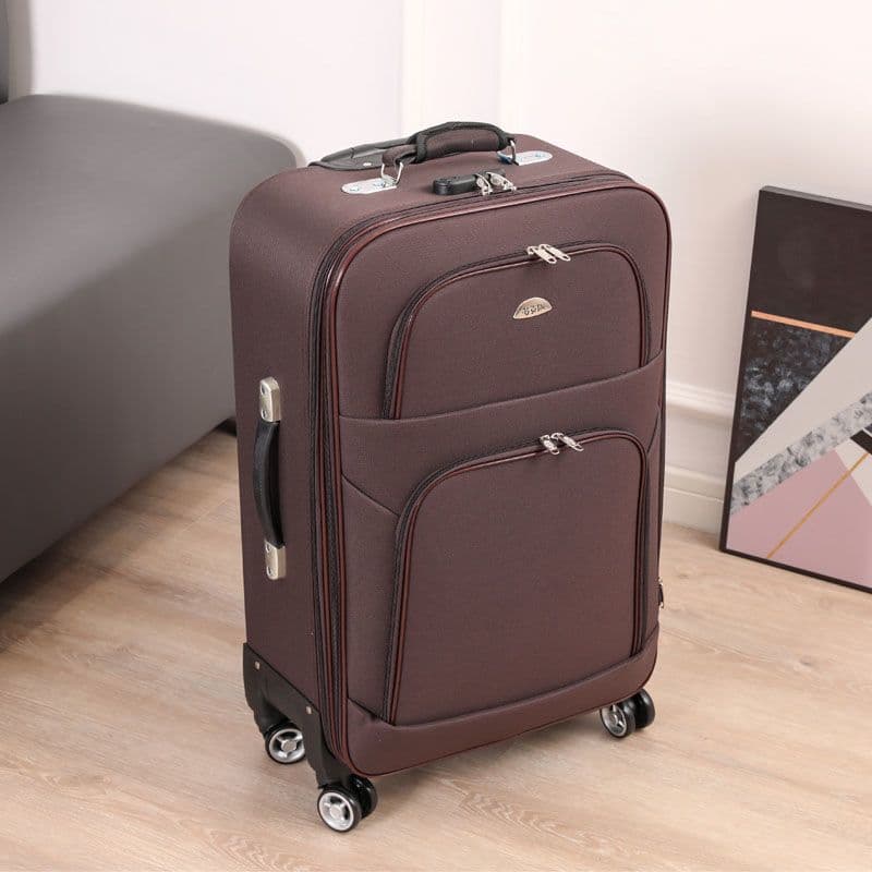 Oxford Cloth Suitcase with Spinner Wheels, Trolley Case for Male and Female Students, Luggage with Combination Lock, 20-Inch 24inch 26inch Fabric Suitcase