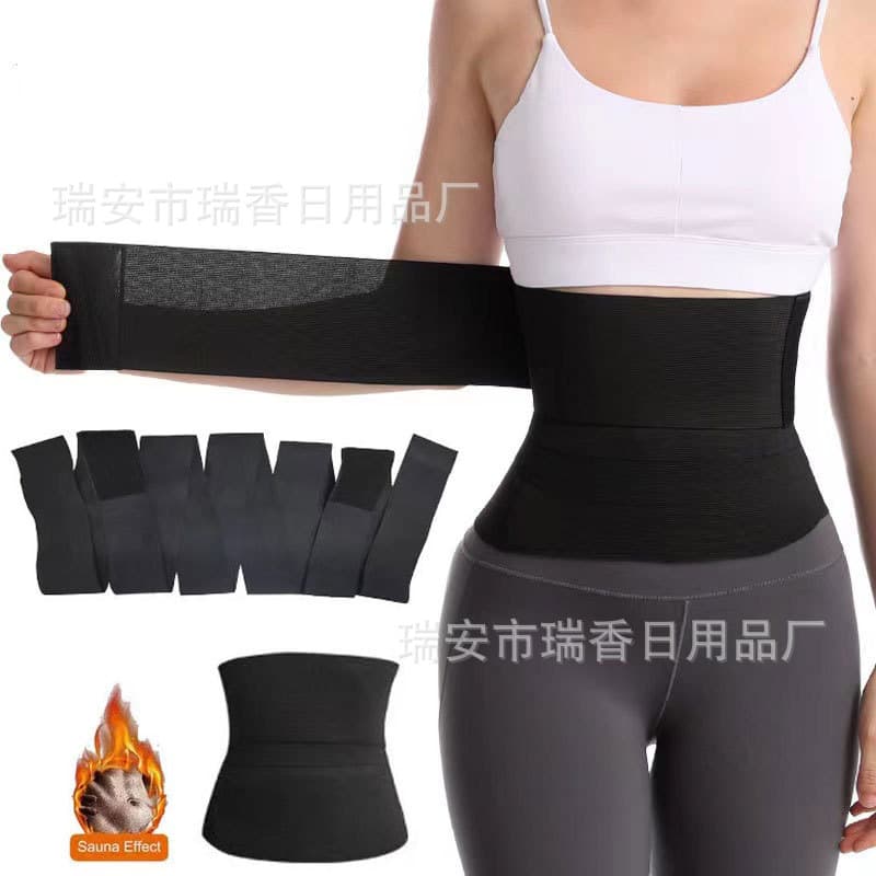 New Cross-Border Adjustable Wrap Waist Trainer, Body Shaper, Waist Training Device, Long Slimming Belt with Multiple Lengths