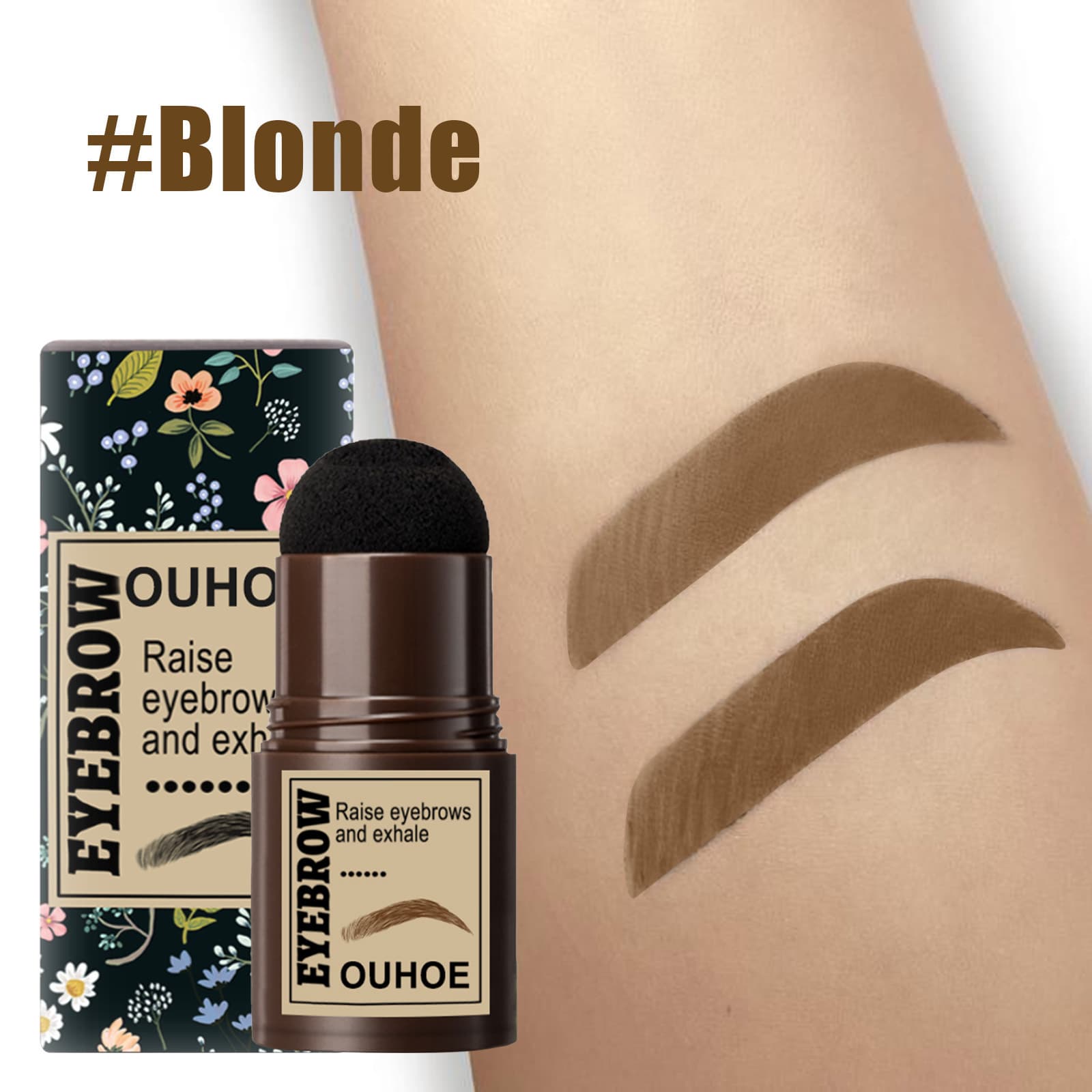 Ouhoe Stamp Eyebrow Powder Stick for Everyday Eyebrow Shaping, Convenient and Easy to Use, Long-Lasting Natural Hairline Shadow Powder