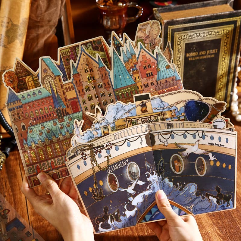 Mr. Paper landscaping stickers Eternal Night Sea and the Endless Spell Series Retro Nautical Magic Miniature Scene Sticker Toy