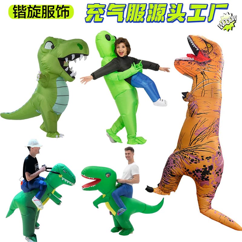 Dinosaur Inflatable Costume for Kids, Halloween Props, Funny T-Rex Alien Outfit, Christmas Dress-Up