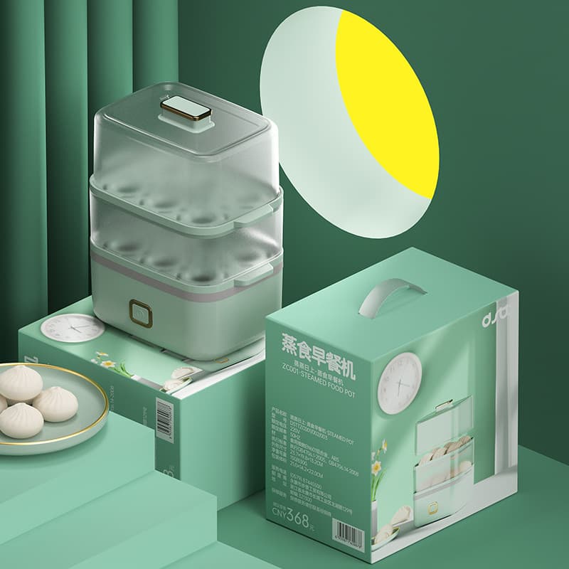 Urban Lady Steamer Breakfast Machine Egg Steamer Household Small Multi-functional Double-layer Live Streaming Breakfast Maker