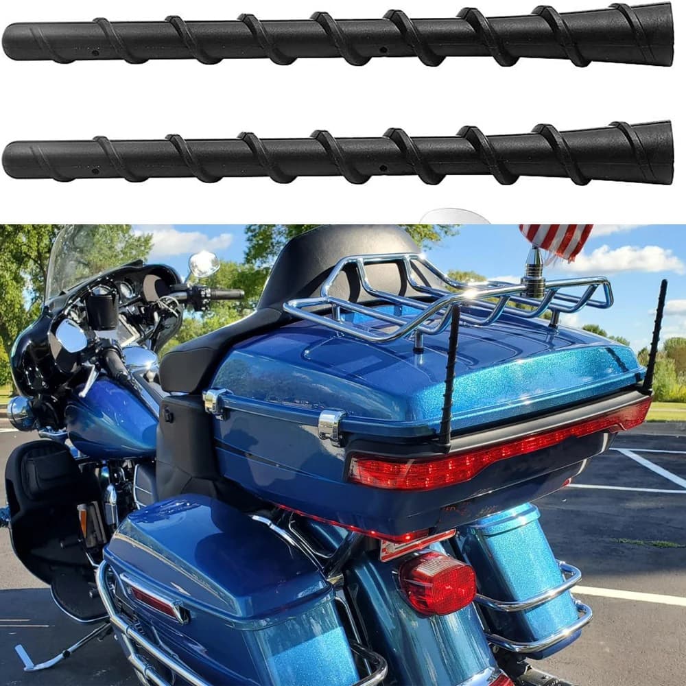 Compatible with 1989-2023 Harley Davidson 8/9/16 Inch Black Rubber Antenna Motorcycle Accessories