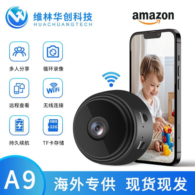 A9 Wireless High-Definition WiFi Camera for Home, Outdoor Sports, and Surveillance