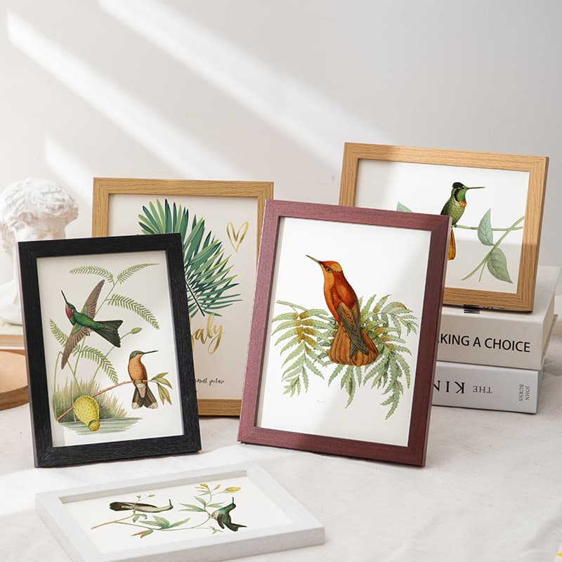 Wooden Photo Frame Stand A4 A3 Picture Frame Empty Frame Mounting Puzzle Frame Creative Children's Photo Wall 6-inch Frame Wall Mount