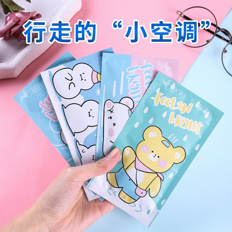 T summer cooling artifact, cooling and cooling ice patch, cartoon student military training to prevent heatstroke, refresh and reduce fever, ice patch manufacturer