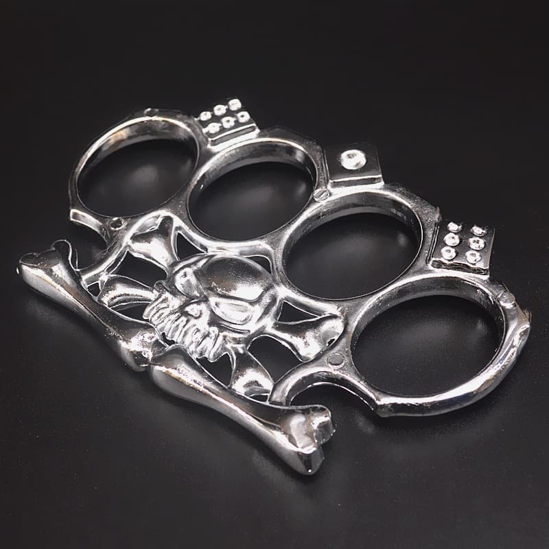 Skull Four-Finger Knuckle Duster Car Tool Travel Bracelet Ring