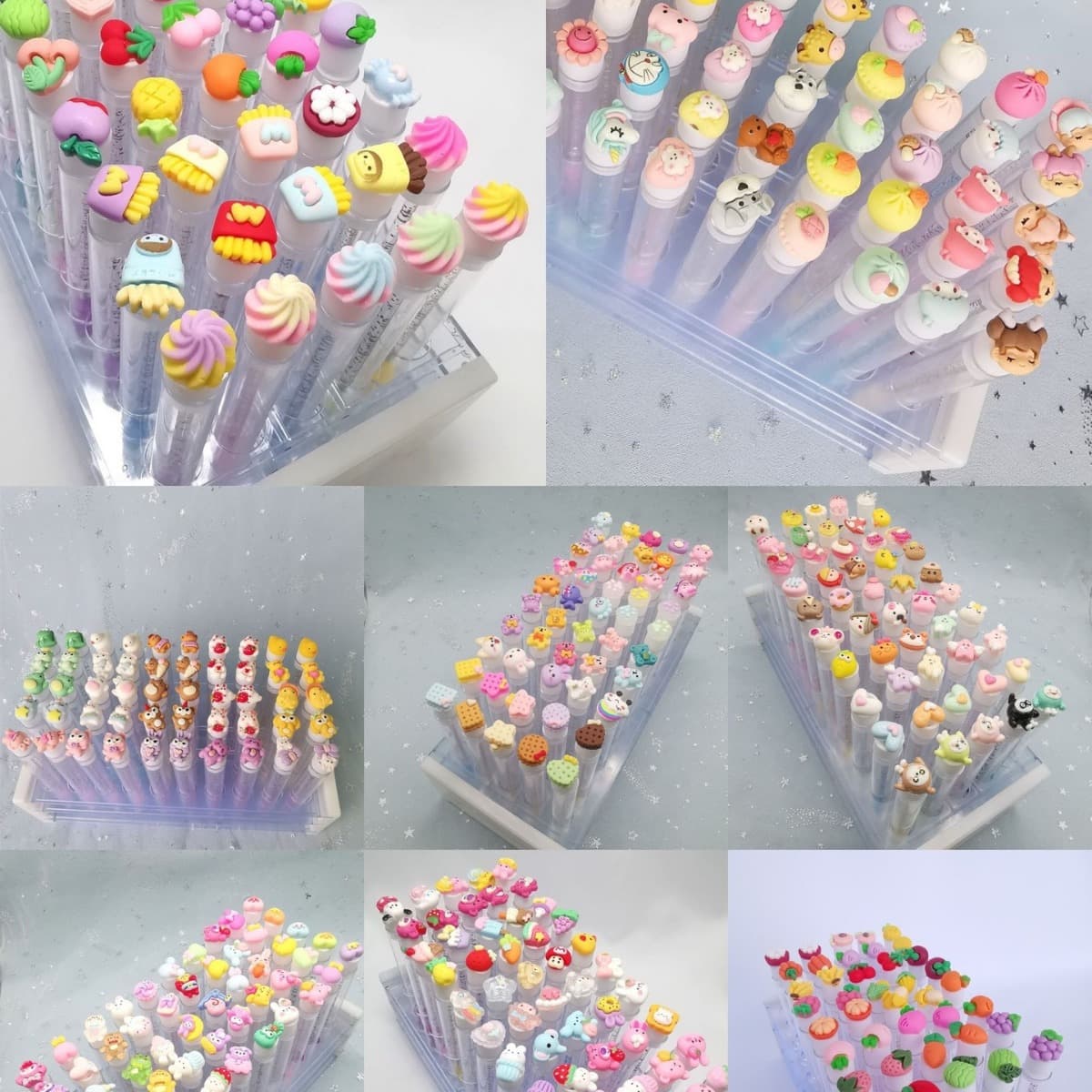 Mini Cartoon Eyelash Brush with Tube, Transparent Tube Comb, Individual Disposable Eyelash Brush, Cartoon Series