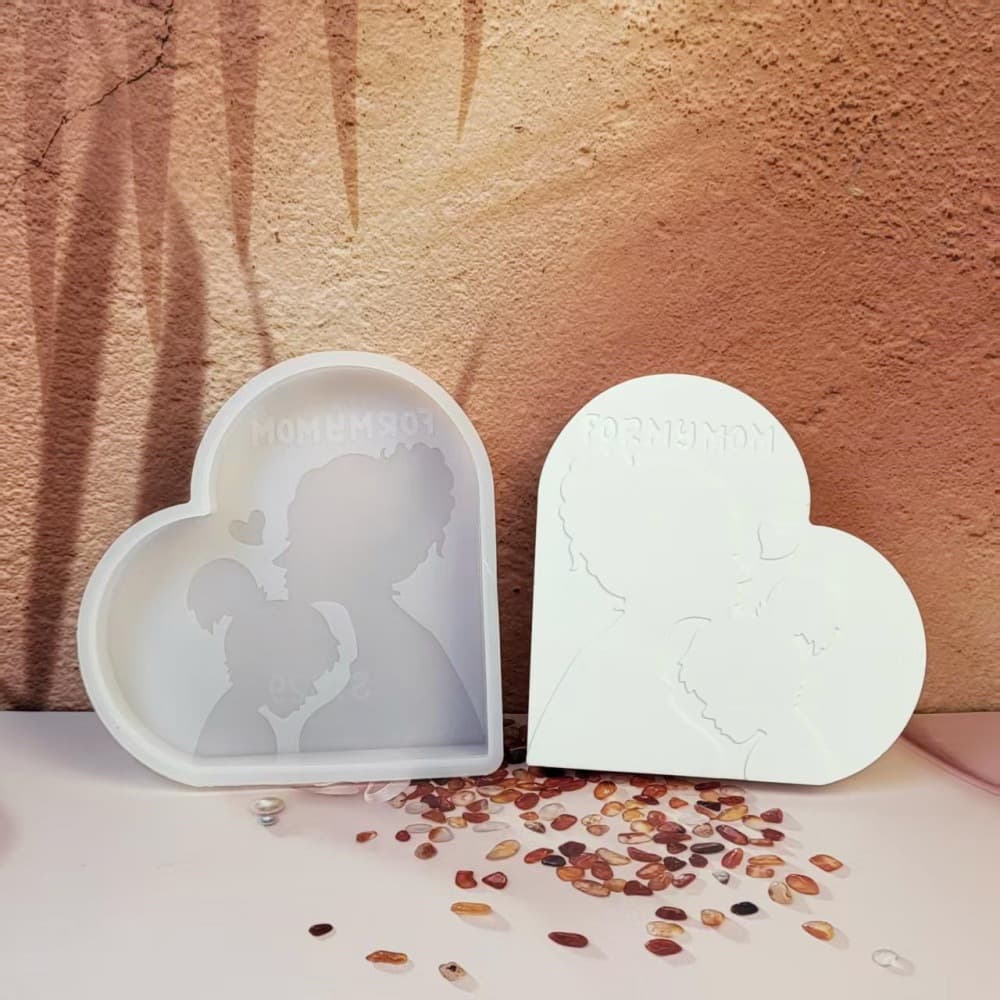S1329 Loving Mother-Daughter Hug Ornament Decoration Plaster Mold DIY Silicone Mold Cement Plaster Mold