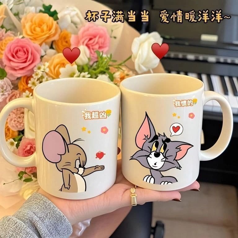 Ceramic cups for wedding couples, ceramic cups for newlyweds, best friends, wedding gifts, high-looking water cups, souvenir gift boxes