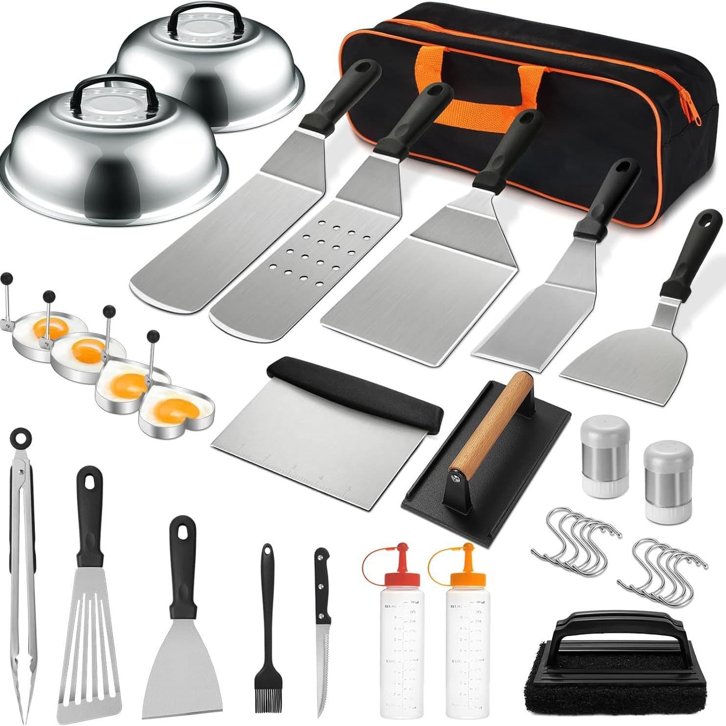 Amazon Cross-Border Stainless Steel BBQ Tool Set (BBQ Camping Teppanyaki Cooking Burger Grilling Spatula)