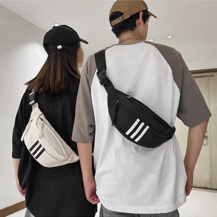 New Fashion Chest Bag for Men and Women, Sports Waist Bag, Casual Korean Style Single Shoulder Bag Wholesale, Crossbody Bag for College Students, Canvas Bag
