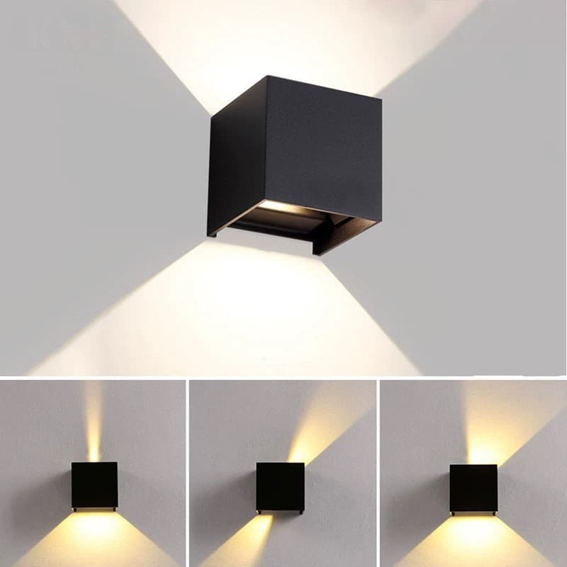 LED Wall Light Outdoor Waterproof Wash Wall Light Double Head Spotlight Outdoor Hotel Courtyard Villa Exterior Wall Corridor Balcony Light
