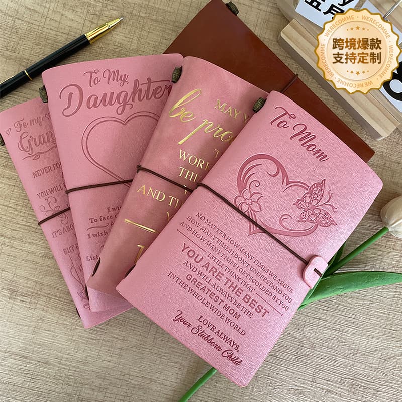 Custom Travel Journal Notebook Vintage Diary Stamp Book Creative Gift Cross-Border Notebook in Stock