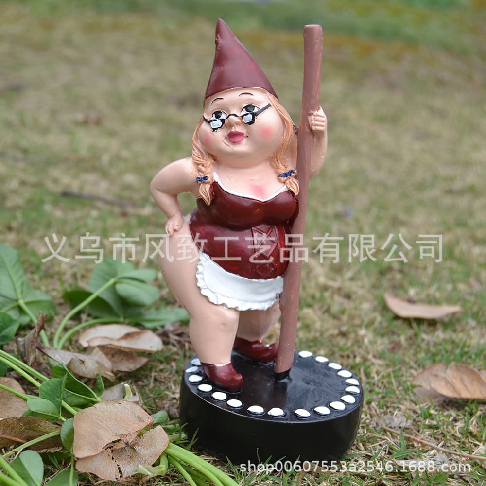 Sexy Female Dwarf Sculpture Resin Craft Home Decoration Gifts Modern Minimalist Style Synthetic Resin Material Cartoon Category