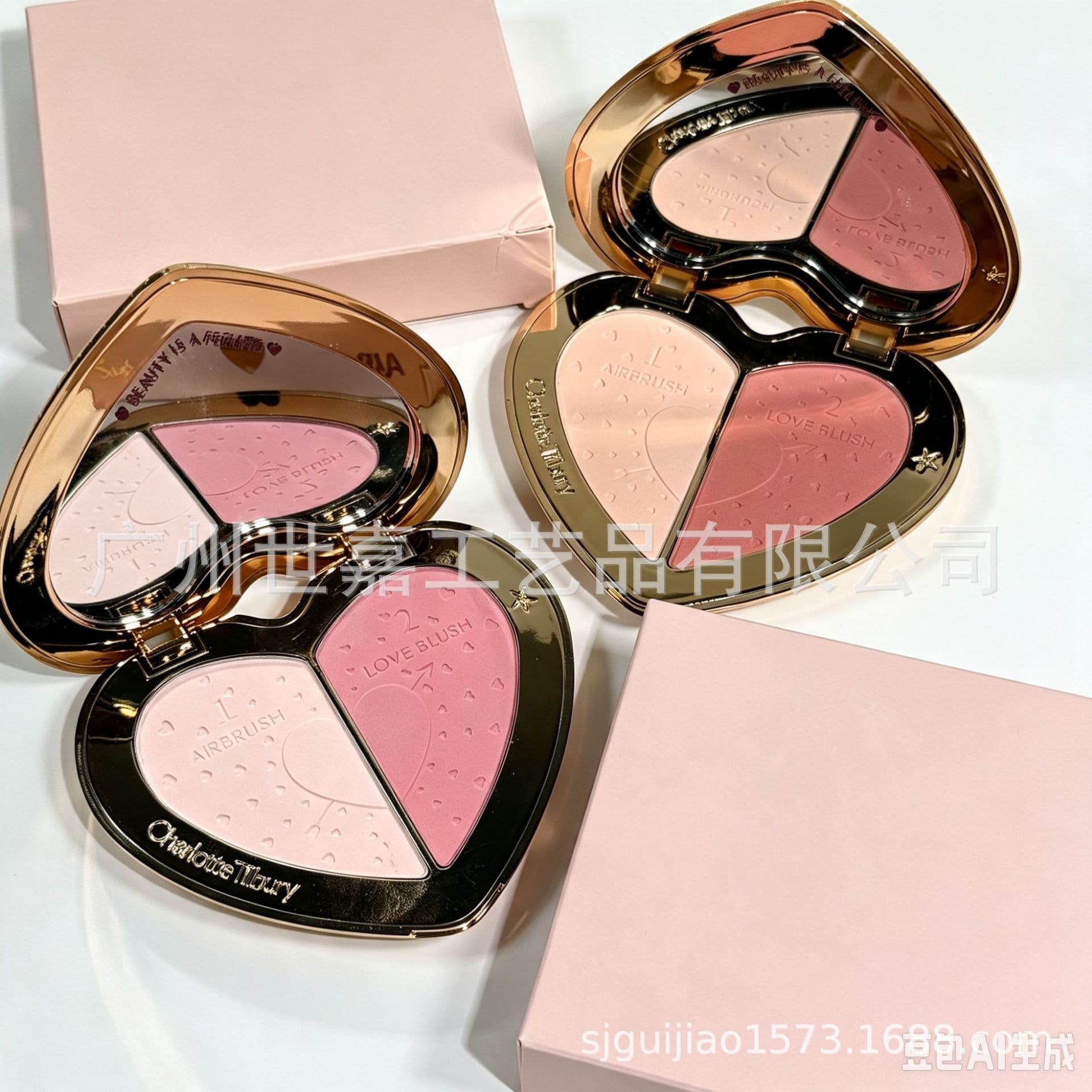 Spot Love Two-color Blush CT Rose Powder New Pillow Talk Gem Box #PINK #PEACH Formal Pack 13g