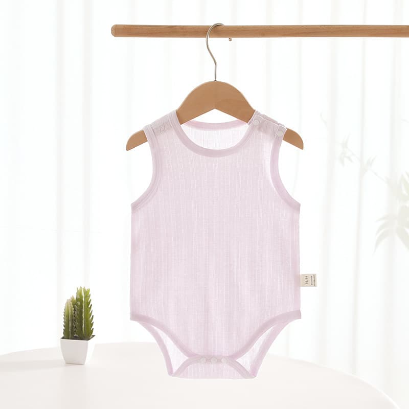 Baby vest bag fart summer thin sleeveless male and female baby triangle clothes pure cotton newborn onesie