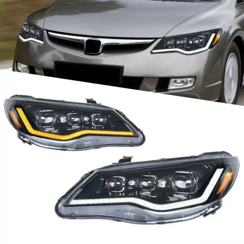 LED Headlight Assembly for 2005-2012 Honda Civic FD2 (8th Generation) Modification