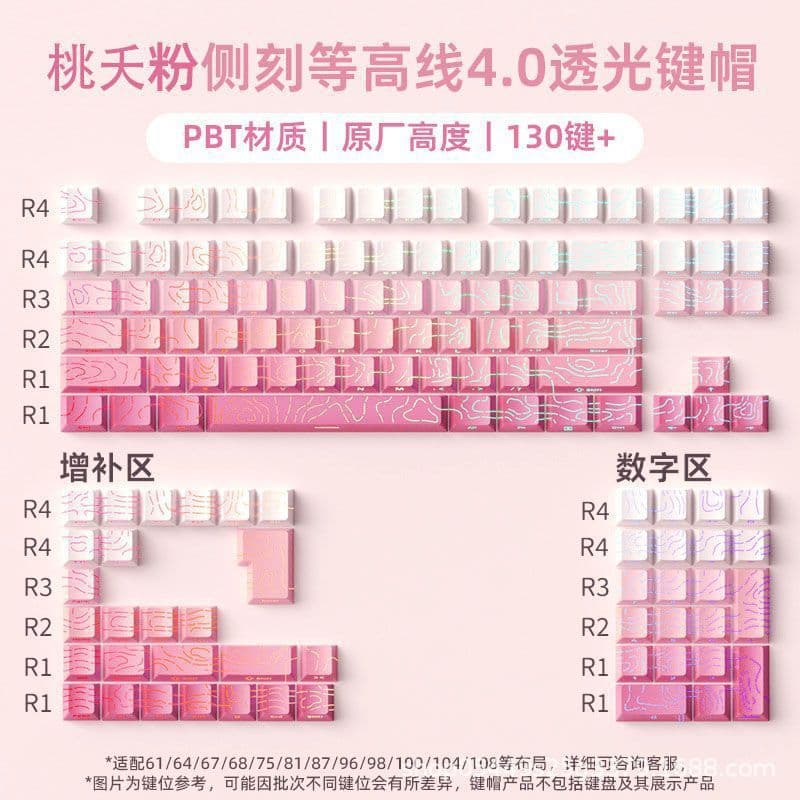 Mechanical Keyboard, Wireless Tri-Mode, Side-Printed Gradient, Hot-Swappable PBT Keycaps, High-Aesthetic RGB Glow, Gaming