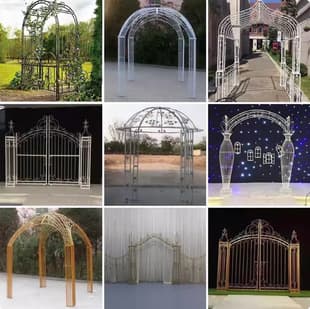 Wedding Arch Flower Stand Climbing Trellis Wedding Silk Flower Arch Iron Flower Stand Outdoor Garden Trellis Grid Garden Gate